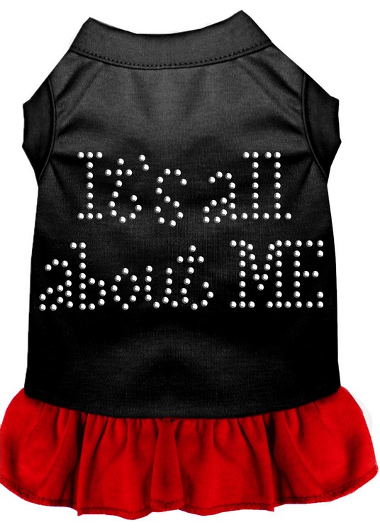 Rhinestone All About me Dress Black with Red Sm